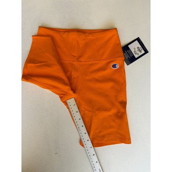 Champion Womens High-Waist Athletic Shorts Orange Size XS Cotton/Spandex - Picture 8 of 8